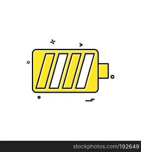 Battery icon design vector 