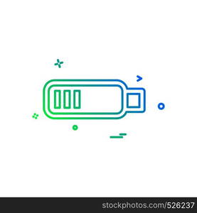 Battery icon design vector