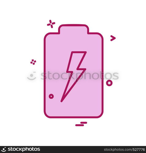 Battery icon design vector