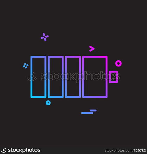 Battery icon design vector