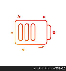 Battery icon design vector