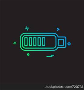 Battery icon design vector