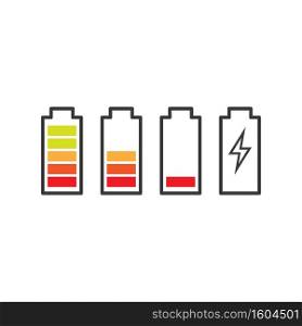 Battery icon flat vector template
