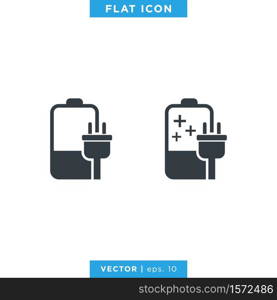 Battery Icon Illustration Vector Design Template