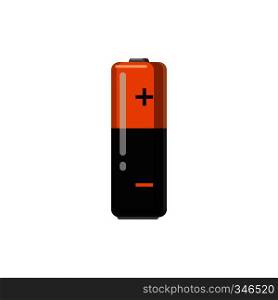 Battery icon in cartoon style on a white background. Battery icon, cartoon style