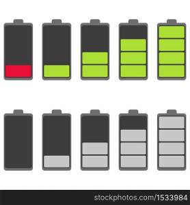 Battery icon isolated on white background. Vector illustration
