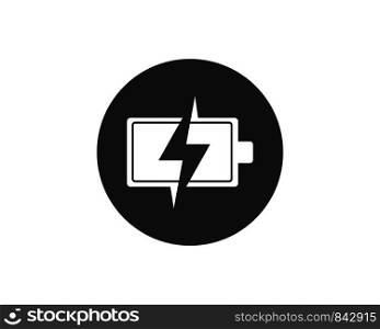 battery icon logo illustration vector design