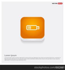 battery icon Orange Abstract Web Button - Free vector icon