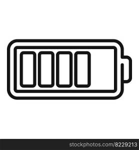 Battery icon outline vector. Web interface. Shape ui. Battery icon outline vector. Web interface