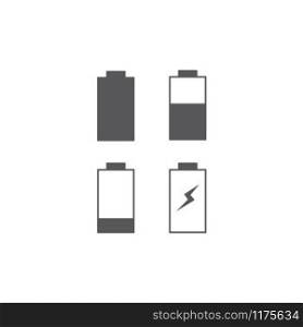 Battery icon set vector template