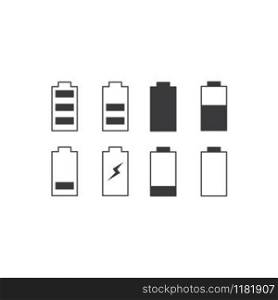 Battery icon set vector template