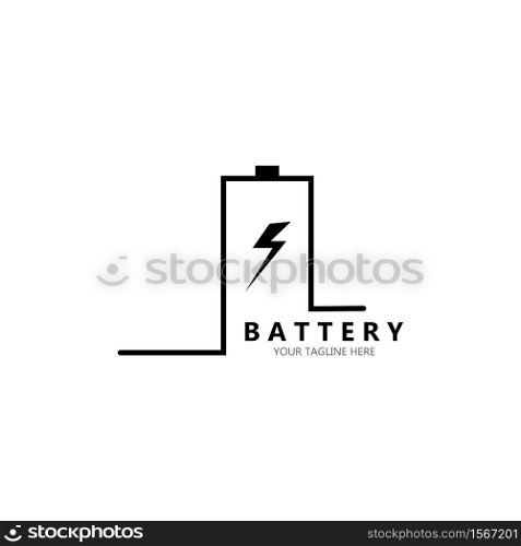 battery icon vector illustration template logo design