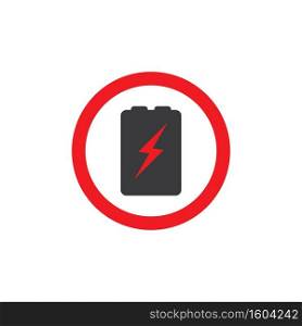 Battery icon, vector logo design