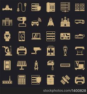 Battery icons set. Simple style of 36 battery vector icons for web for any design. Battery icons set, simple style