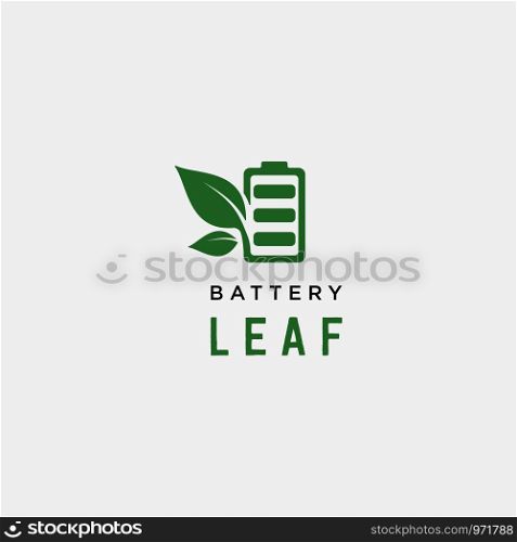 battery leaf eco nature energy renewable simple logo template vector illustration - vector. battery leaf eco nature energy renewable simple logo template vector illustration