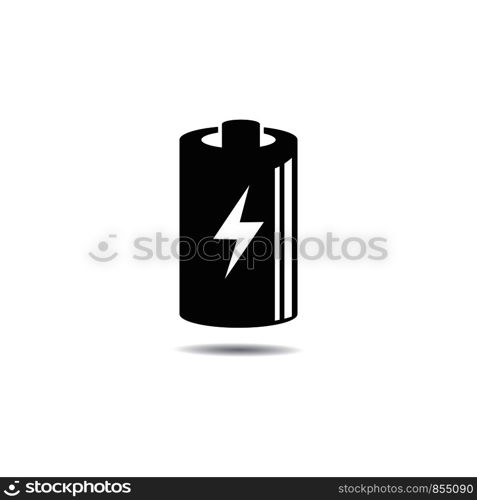 Battery logo vector icon illustration in flat design