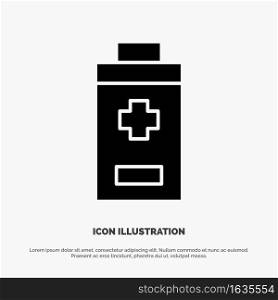 Battery, Minus, Plus solid Glyph Icon vector
