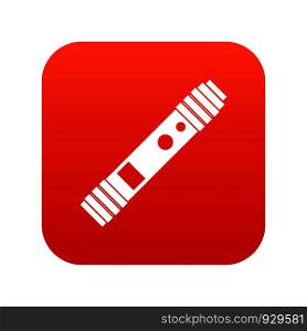Battery mod for electronic cigarette icon digital red for any design isolated on white vector illustration. Battery mod for electronic cigarette icon digital red