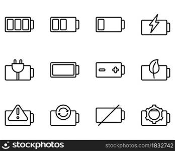 Battery outline icon and symbol for website, application