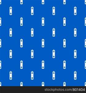 Battery pattern repeat seamless in blue color for any design. Vector geometric illustration. Battery pattern seamless blue