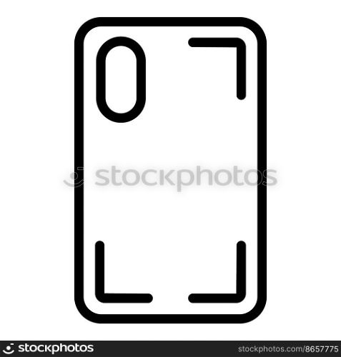 Battery phone cover icon outline vector. Case smartphone. Mobile cell. Battery phone cover icon outline vector. Case smartphone