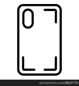 Battery phone cover icon outline vector. Case smartphone. Mobile cell. Battery phone cover icon outline vector. Case smartphone