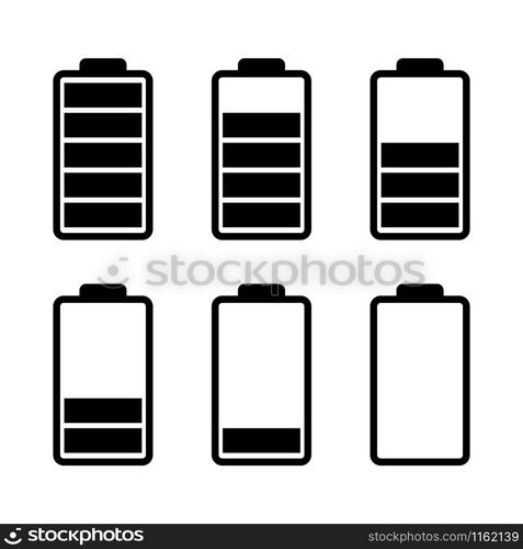 Battery vector icon isolated on white background