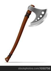 battle axe medieval stock vector illustration isolated on white background