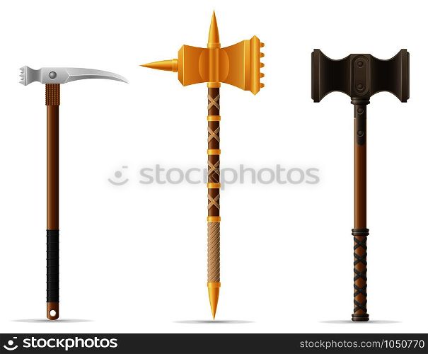 battle hammer medieval stock vector illustration isolated on white background