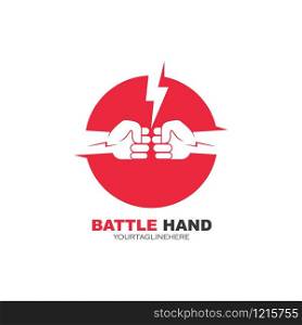 battle hand icon vector illustration design template