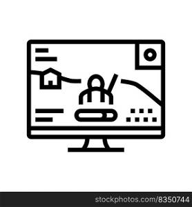battle royale video game line icon vector. battle royale video game sign. isolated contour symbol black illustration. battle royale video game line icon vector illustration