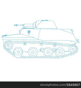 Battle Tank. Doodle style