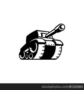 battle tank icon logo vector design template