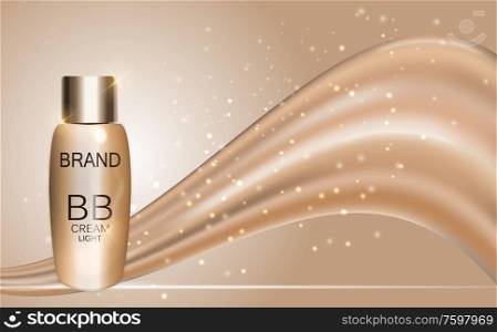BB Cream Bottle Template for Ads or Magazine Background. 3D Realistic Vector Iillustration. EPS10. BB Cream Bottle Template for Ads or Magazine Background. 3D Realistic Vector Iillustration