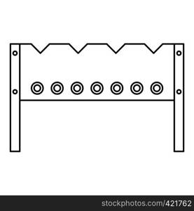 BBQ brazier icon. Outline illustration of BBQ brazier vector icon for web. BBQ brazier icon, outline style