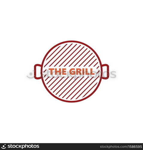 BBQ grill vector icon illustration design template