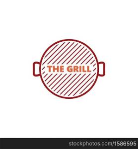 BBQ grill vector icon illustration design template