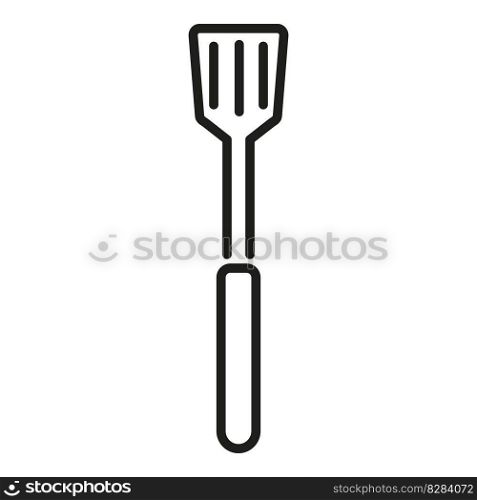 Bbq spatula icon outline vector. Meat food. Summer dinner. Bbq spatula icon outline vector. Meat food