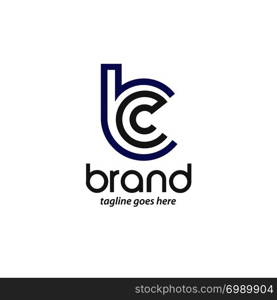 BC letter logo design vector illustration template