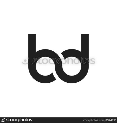bd monogram logo vector design