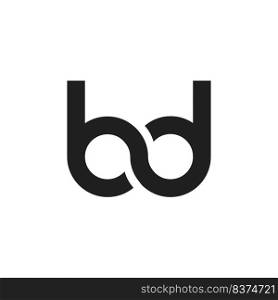 bd monogram logo vector design