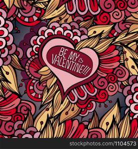 Be my Valentine Greeting Card. vector illustration