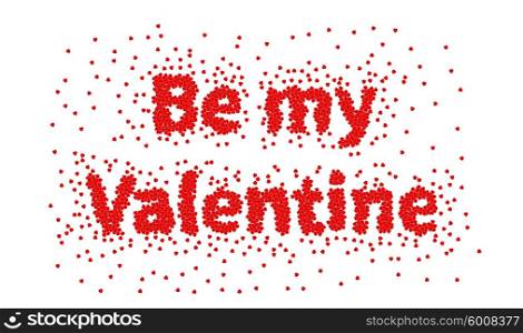 Be My Valentine. Happy valentines day and weeding element couples love. Cardboard greeting card design for Valentine&amp;#39;s Day. Be my Valentine text of hearts on pink background. Be my vector illustration