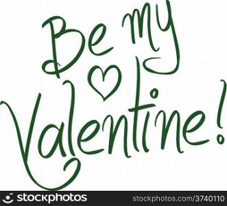 Be My Valentine type text