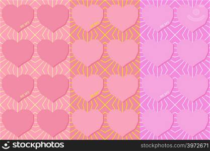 Be My vector seamless pattern. Flying hearts and spirit of love ornament for textile, prints, wallpaper, wrapping paper, web etc. Available in EPS