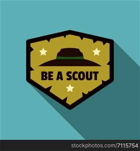 Be scout logo. Flat illustration of be scout vector logo for web design. Be scout logo, flat style