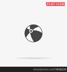 Beach Ball flat vector icon. Glyph style sign. Simple hand drawn illustrations symbol for concept infographics, designs projects, UI and UX, website or mobile application.. Beach Ball flat vector icon