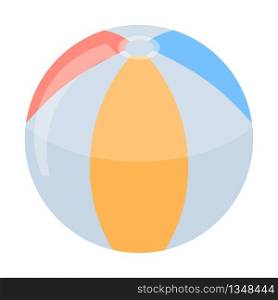Beach ball icon. Isometric of beach ball vector icon for web design isolated on white background. Beach ball icon, isometric style