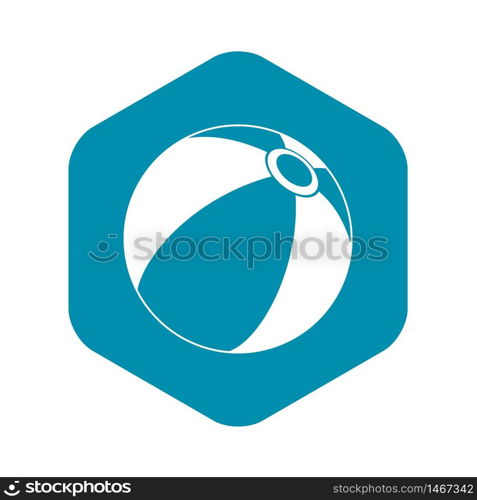 Beach ball icon. Simple illustration of beach ball vector icon for web. Beach ball icon, simple style