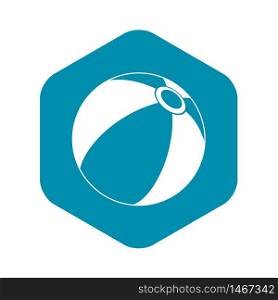 Beach ball icon. Simple illustration of beach ball vector icon for web. Beach ball icon, simple style